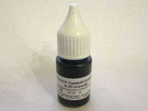 Dyestuff-concentrate for cold enamel transparent turquoise