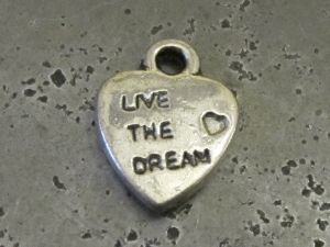 Pendant heart "Live the dream" (bag)