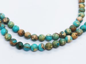 Imperial jaspis 6mm turkoosi (n.31kpl)
