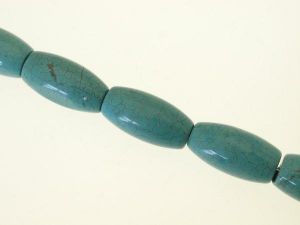 Magnesite turquoise dyed 30x15mm big tube 