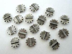 Metal bead small coin JLF0206