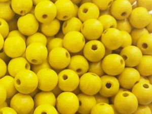 Czech wood bead 8mm yellow (75pcs)