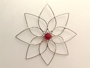 Kristallikoriste kukka punainen