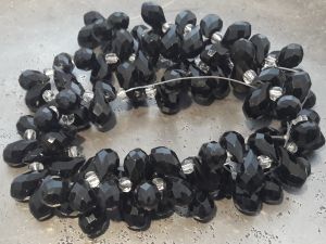 Crystal briolette black wholesale 100pcs
