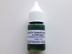 Dyestuff-concentrate for cold enamel transparent green