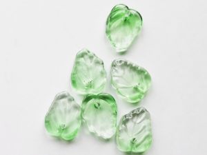 Lasinen lehtiriipus vihreä (6 kpl)