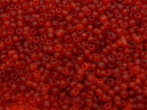 Glass seed bead 12/0 mat  red 