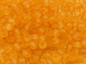 Glass seed bead 6/0 frosted yellow-orange