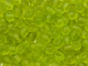 Glass seed bead 6/0 mat green