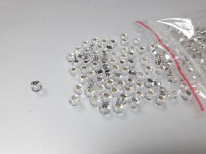 Preciosa® seed bead 6/0 clear silver foil (25g)