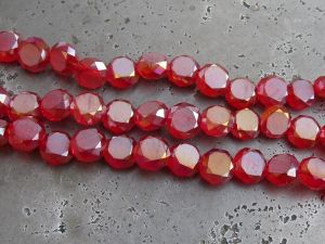 Crystal coin red AB (8mm)