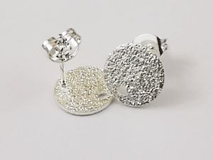 Ruostumaton teräs tappikorvikset  huurteinen H (1pr)