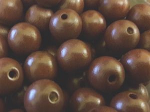 Czech wood bead 12mm brown (25pcs)
