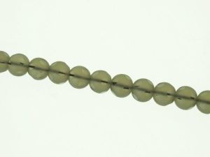 Glass bead 14mm smokey brown etched