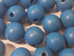 Czech wood bead 12m blue (25pcs)