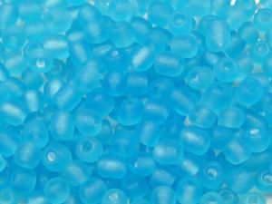 Glass seed bead 6/0 frosted turquoise
