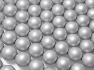 Preciosa® glass pearl matte 8mm light grey