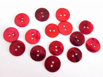 Mother of pearl button 10mm aniline