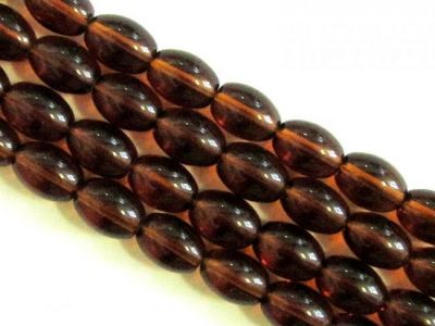 Glass bead grain dark amber JGB0668