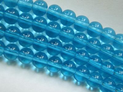 Glass bead 8mm turquoise