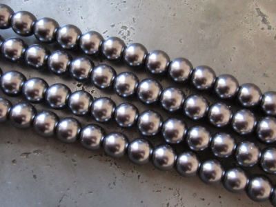 Glass pearl 4mm dark grey HL01