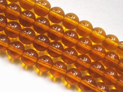Glass bead 10mm amber