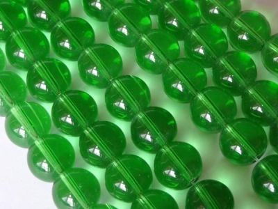 Glass bead 14mm green