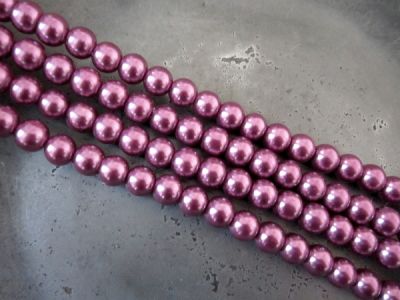 Glass pearl 8mm heather HL22