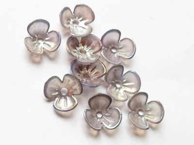 Akryylikukka 3 terälehtinen AB harmaa (25kpl)