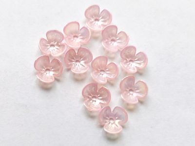 Akryylikukka 3 terälehtinen AB vaaleanpunainen (25kpl)