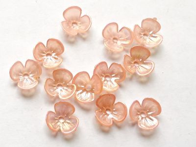 Akryylikukka 3 terälehtinen AB vaaleapersikka (25kpl)