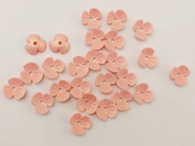 Akryylikukka 3 perälehtinen opaali vaalea pinkki (25kpl)
