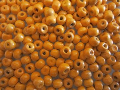 Wood bead light orange (5x6mm)
