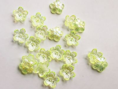 Akryylikukka AB keltainen 5 terälehtinen 20kpl