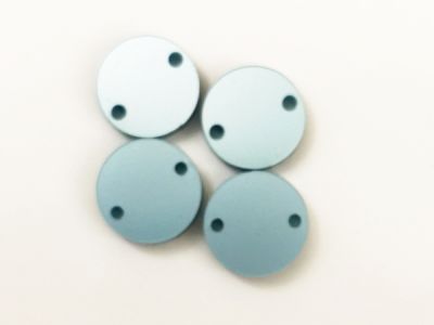 Akryylilinkki 15mm metalli vaaleansininen (4kpl)