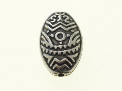 Copper coated bead flat oval Pattern CCB3479