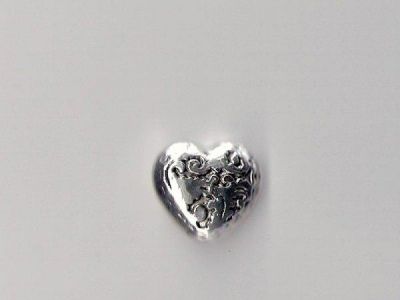 Metallijäljitelmähelmi sydän CCB4014