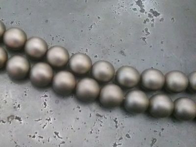 Preciosa® glass pearl matte 8mm greyish brown