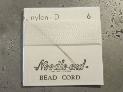 Bead cord nylon with needle  (D - 6) 