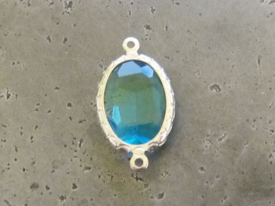 Framed crystal oval turquoise