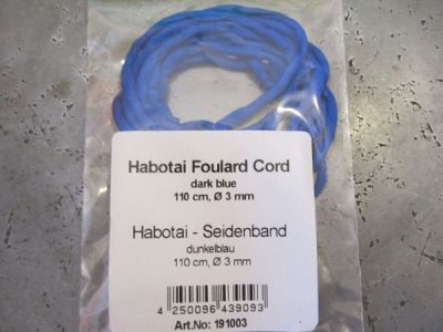 Habotai foulard -silkkinauha sininen