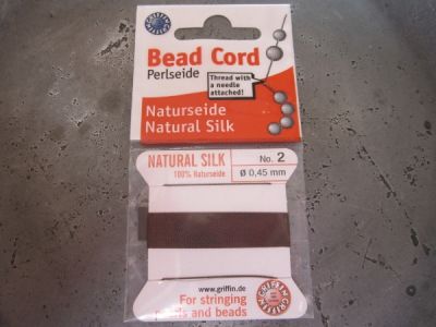 Bead cord dark brown No2