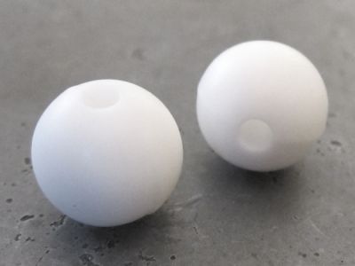 Silicone bead 10mm white
