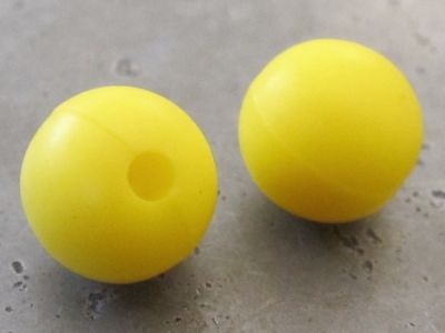 Silicone bead 12mm yellow