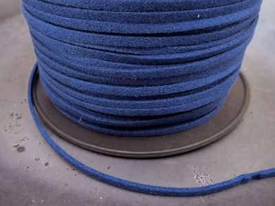 Nappa imitation ribbon metallic dark blue 