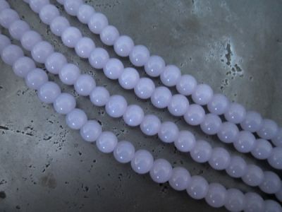 Glass bead 8mm maitomainen bluish lilac