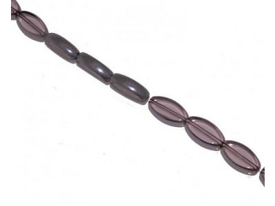 Glass bead metal plated edge oval JMG0031