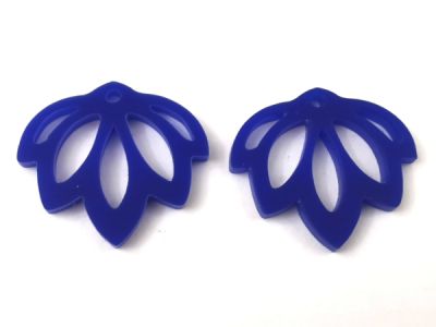 Akryylikukka kellokukka sininen 30x30mm (2kpl)