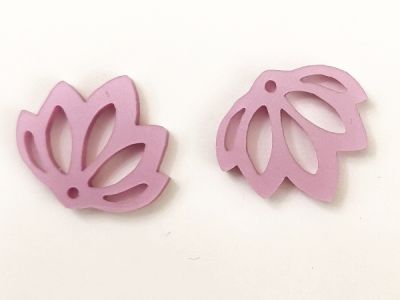 Akryylikukka kellokukka metalli vaaleanpunainen (2kpl)