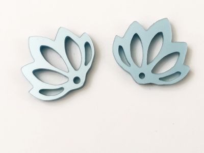 Akryylikukka kellokukka metalli vaaleansininen (2kpl)